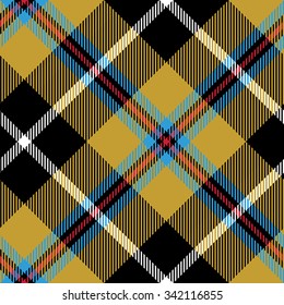 cornish tartan fabric texture seamless diagonal pattern. Vector illustration. EPS 10. No transparency. No gradients.