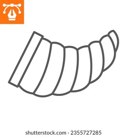 Cornnucopia line icon, outline style icon for web site or mobile app, thanksgiving and holiday, cornucopia vector icon, simple vector illustration, vector graphics with editable strokes.