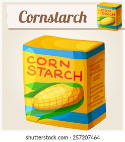 Cornstarch. Detailed Vector Icon. Series of food and drink and ingredients for cooking.