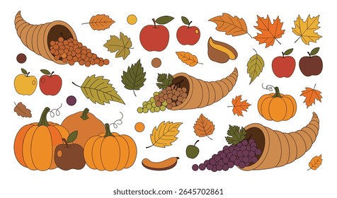 A Cornucopia of Autumnal Harvests and Seasonal Fruits and Vegetables