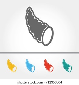 Cornucopia - Horn of Plenty Single Icon Vector Illustration
