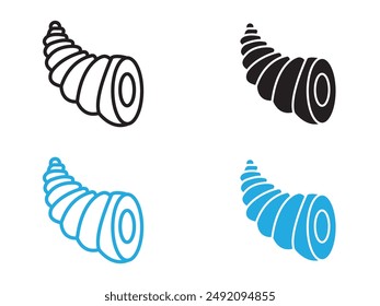 cornucopia icon black and white vector outline sign
