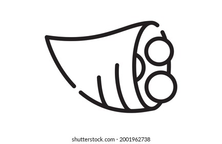 Cornucopia icon flat style vector image