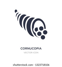 cornucopia icon on white background. Simple element illustration from Thanksgiving concept. cornucopia sign icon symbol design.