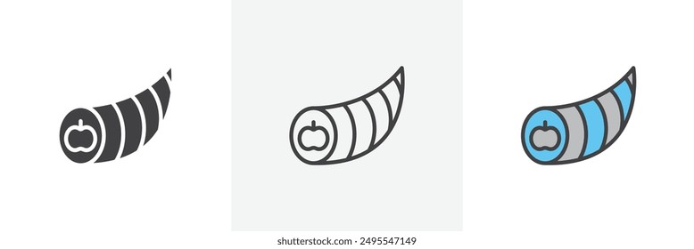 Cornucopia icon symbol collection on white background.