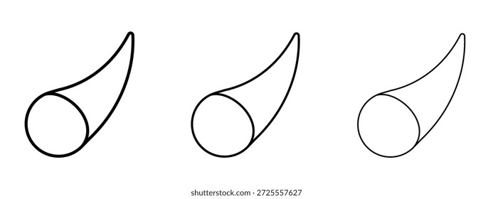 Füllhorn-Symbol, dünnes Liniensymbol auf weißem Hintergrund, bearbeitbare Strich-Vektorgrafik