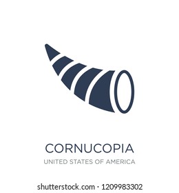 Cornucopia icon. Trendy flat vector Cornucopia icon on white background from United States of America collection, vector illustration can be use for web and mobile, eps10