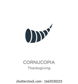 Cornucopia icon vector. Trendy flat cornucopia icon from thanksgiving collection isolated on white background. Vector illustration can be used for web and mobile graphic design, logo, eps10