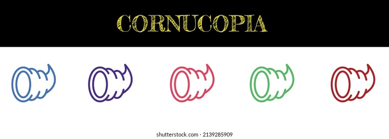 cornucopia vector icon, Vector EPS 10 illustration style