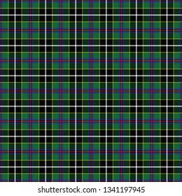 Cornwall (Cornish Hunting) Tartan. Seamless pattern for tartan of Cornwall, England, for fabric, kilts, skirts, plaids. Frequent weave 