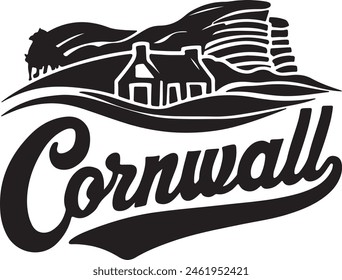 Cornwall England Vektorillustration Design