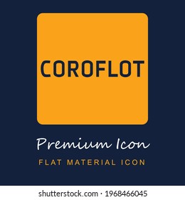 Coroflot premium material ui ux icono vector aislado en colores azul marino y naranja