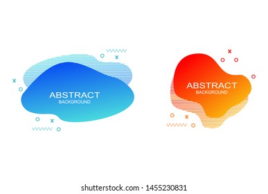 corolful fluid banner shape background set. modern Geometric gradients abstract with flowing liquid shapes. Template for the design of a logo, flyer or presentation background. Vector illustration
