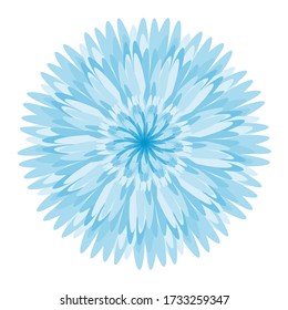 Corolla flower cornflower. isolated on white background. Editable Stroke. Abstract flower for your web design,scrapbooking, fabric, textile, wallpaper, business card. Vector.