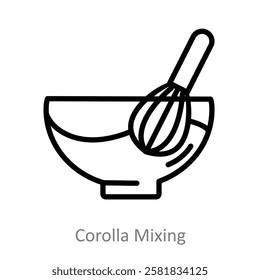 Corolla Mixing and blending icon concept