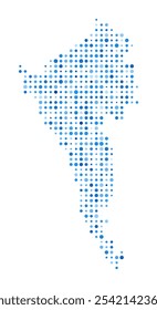 Coron Island Dot Map. Digital Style Boundary Shape. Coron Island vector image. Blue circular dots. Stylish vector illustration.