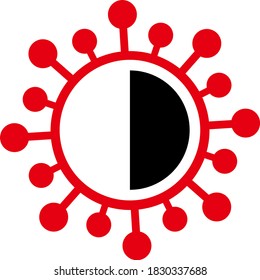 Corona Alarm Clock Flat Icon on white background in vector illustration
