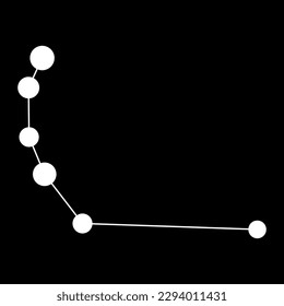 Corona Australis constellation map. Vector illustration.