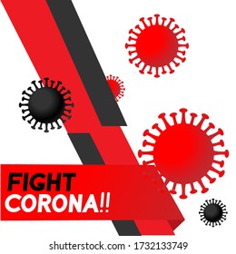 corona background with red colour