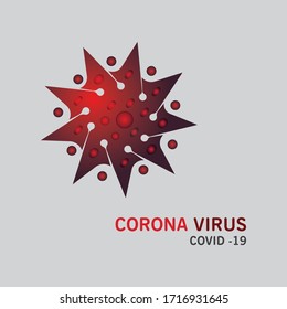 Corona Bacteria Virus ilustración vector icono plantilla de diseño