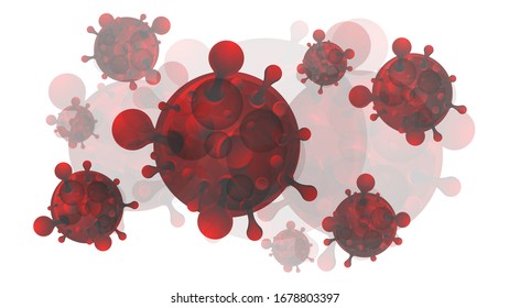 Corona bacteria cells infection virus  protection background vector template