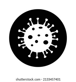 Corona, coronavirus icon. Black vector graphics.