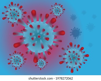 Corona covid 19 virus vector illustration, graphic background