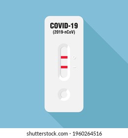 Corona Covid-19 test flat design icon symbol