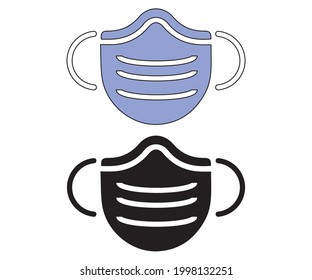 icono de máscara de cara corona