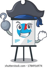 Corona graph cartoon design style as a Pirate with hook hand and a hat