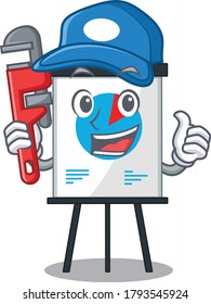Gráfico corona Diseño de caricaturas Smart Plumber con herramienta