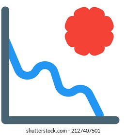 Corona improving with a infographics curve down