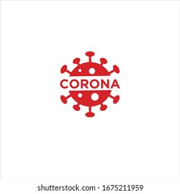 corona logo The shape of the safety ban icon MERS Corona Virus Biohazard. logo symbol of risk of biological hazards. Virus epidemic danger sign vector illustration. STOP COVID19