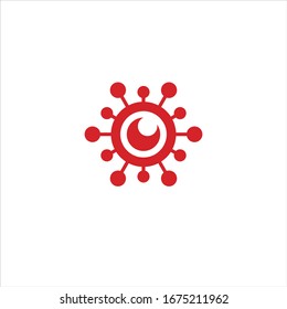 corona logo The shape of the safety ban icon MERS Corona Virus Biohazard. logo symbol of risk of biological hazards. Virus epidemic danger sign vector illustration. STOP COVID19