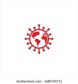 corona logo The shape of the safety ban icon MERS Corona Virus Biohazard. logo symbol of risk of biological hazards. Virus epidemic danger sign vector illustration. STOP COVID19