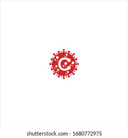 corona logo The shape of the safety ban icon MERS Corona Virus Biohazard. logo symbol of risk of biological hazards. Virus epidemic danger sign vector illustration. STOP COVID19