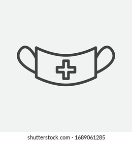 Corona Mask Icon Vector Illustration