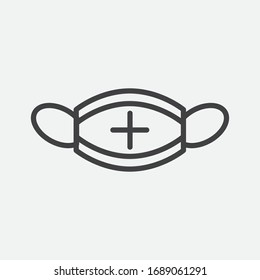 Corona Mask Icon Vector Illustration