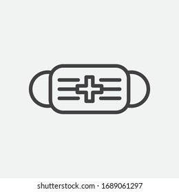 Corona Mask Icon Vector Illustration