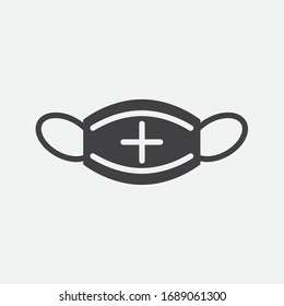 Corona Mask Icon Vector Illustration