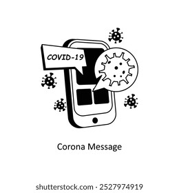 Ilustração do estilo dos conceitos da Mensagem Corona. Arquivo EPS 10