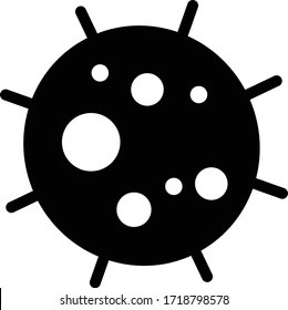 Corona Novel Virus - COVID-19 Black and White Illustration