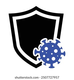 Corona Protection Icon, Vector Graphics