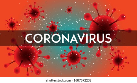 Corona quarantine sign caution coronavirus. Stop coronavirus. Covid-19. Coronavirus outbreak. Coronavirus danger and public health risk disease and flu outbreak or coronaviruses influenza. Vector.