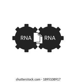 Corona RNA Copy Virus Covid-19 Illustrations Icon with solid color. suitable for your project design Print templete and others.