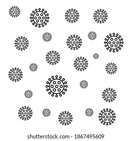 Corona  seamless pattern. Decoration element. Isolated on white background. Flat design. Vector illustration.