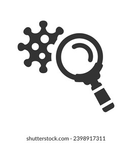 Icono de búsqueda de Corona, gráficos de vectores