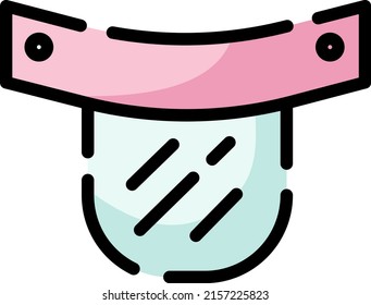 Corona shield, ilustración, vector sobre fondo blanco.