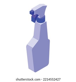 Corona spray icon isometric vector. Clean plastic. Disinfect health