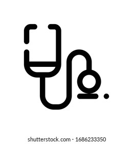  Corona, Stethoskop-Icon, Elemente von Corona und gesunde Icon-Set, Premium-Line-Icon für Webdesign und App-Entwicklung
